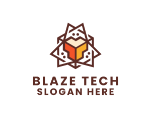 Geometric Tech Startup logo design