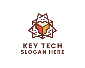 Geometric Tech Startup logo design