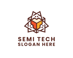 Geometric Tech Startup logo design