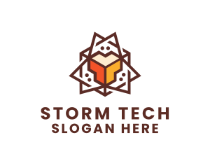 Geometric Tech Startup logo design