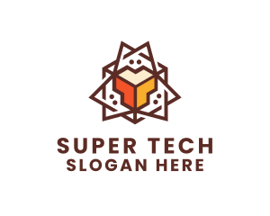 Geometric Tech Startup logo design