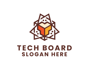 Geometric Tech Startup logo design