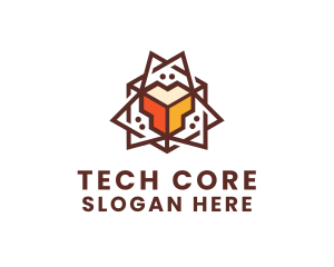 Geometric Tech Startup logo design