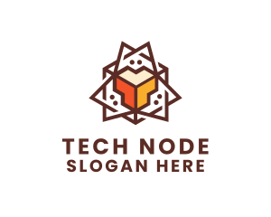 Geometric Tech Startup logo design