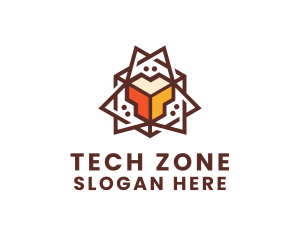 Geometric Tech Startup logo design