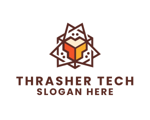 Geometric Tech Startup logo design