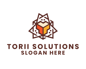 Geometric Tech Startup logo design