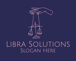 Libra - Libra Scale Astrology logo design