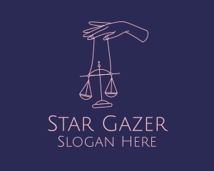 Libra Scale Astrology logo design