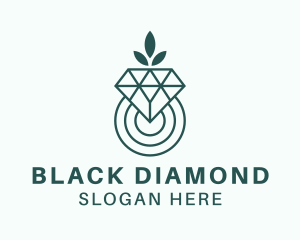 Leaf Diamond Jewel logo design