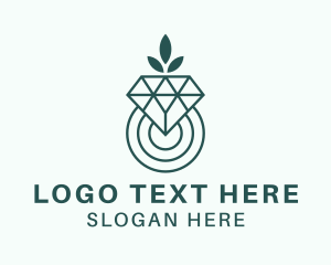 Jewelry Store - Leaf Diamond Jewel logo design