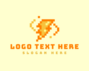 Pixel - Thunderbolt Pixel Gaming logo design