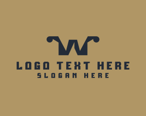 Letter W - Geometric Business Letter W logo design