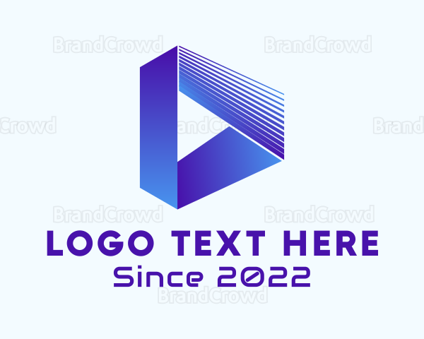 Cyber Media Play Button Logo