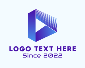 Streaming - Cyber Media Play Button logo design