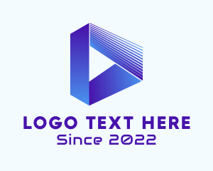 Database - Cyber Media Play Button logo design