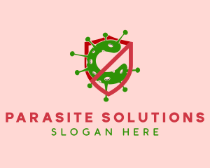Parasite - Virus Shield Letter C logo design
