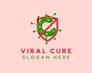 Disease - Virus Disease Shield Letter C logo design