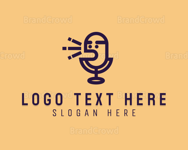Microphone Podcast Audio Logo
