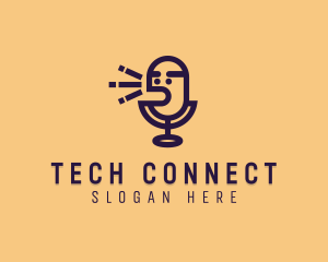 Recording Artist - Microphone Podcast Media logo design