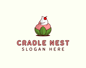 Organic Ice Cream Yogurt logo design