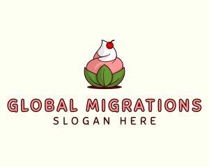 Organic Ice Cream Yogurt logo design