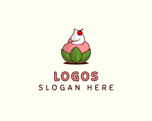 Organic Ice Cream Yogurt logo design