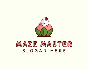 Organic Ice Cream Yogurt logo design