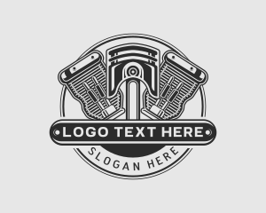 Engine - Engine Piston Mechanic logo design