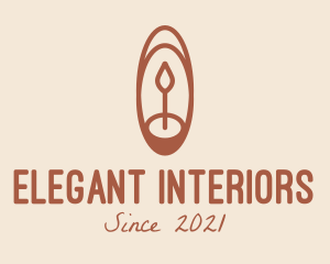 Interior Candle Light  logo design