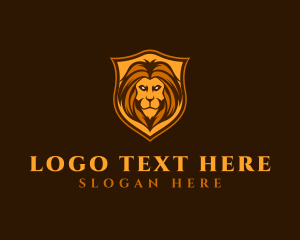 Heraldry - Lion Beast Shield logo design