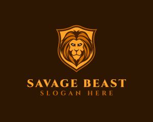 Lion Beast Shield  logo design