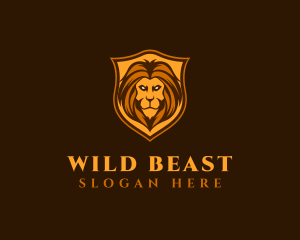 Lion Beast Shield  logo design