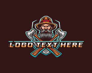 Game - Lumberjack Axe Hipster logo design