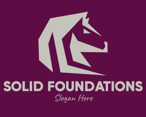 Gray Wild Horse Logo