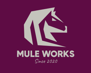 Gray Wild Horse logo design