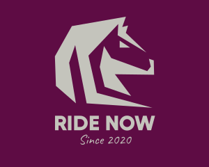 Gray Wild Horse logo design