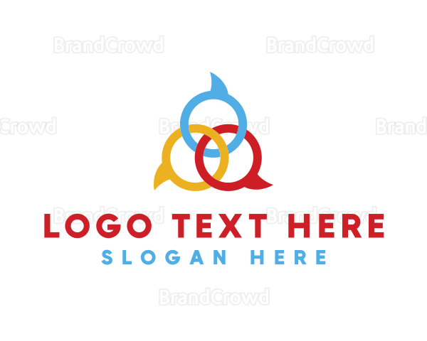 Multicolor Speech Bubbles Logo