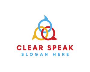 Speak - Multicolor Speech Bubbles logo design