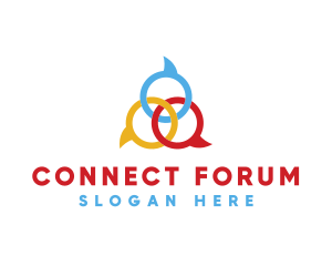 Forum - Multicolor Speech Bubbles logo design