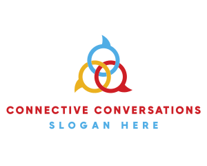 Dialogue - Multicolor Speech Bubbles logo design