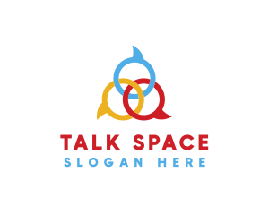 Conversation - Multicolor Speech Bubbles logo design