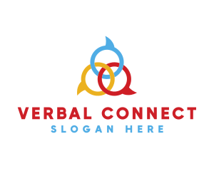 Language - Multicolor Speech Bubbles logo design