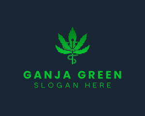 Ganja - Marijuana Weed Cannabis logo design