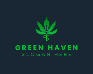 Marijuana Weed Cannabis logo design