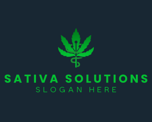 Marijuana Weed Cannabis logo design