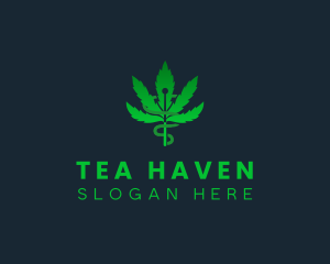 Marijuana Weed Cannabis logo design