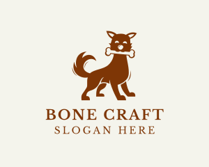 Bone - Cute Puppy Dog Bone logo design