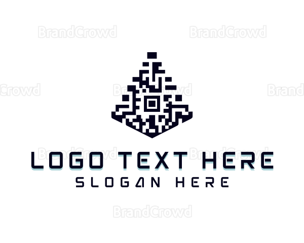 QR Code Pyramid Logo