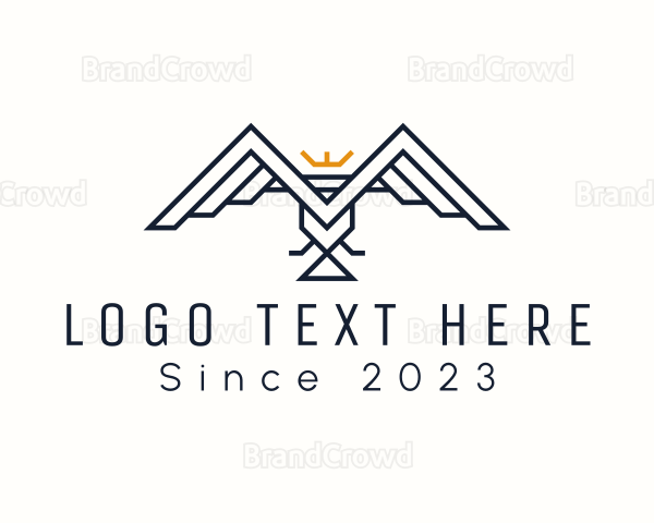 Geometric Royal Bird Logo